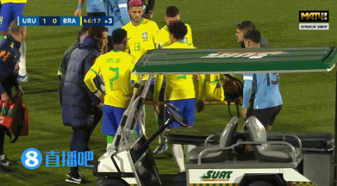 半场-内马尔伤退努涅斯破僵双方合计1脚射门 巴西0-1乌拉圭