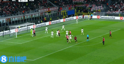 半场-AC米兰暂0-1罗马 迪巴拉助攻曼奇尼头球破门