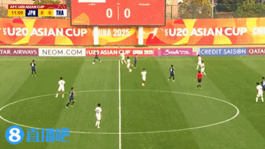 半场-日本U20 2-0领先泰国U20，石井久继破门+中柱 泰国0射正